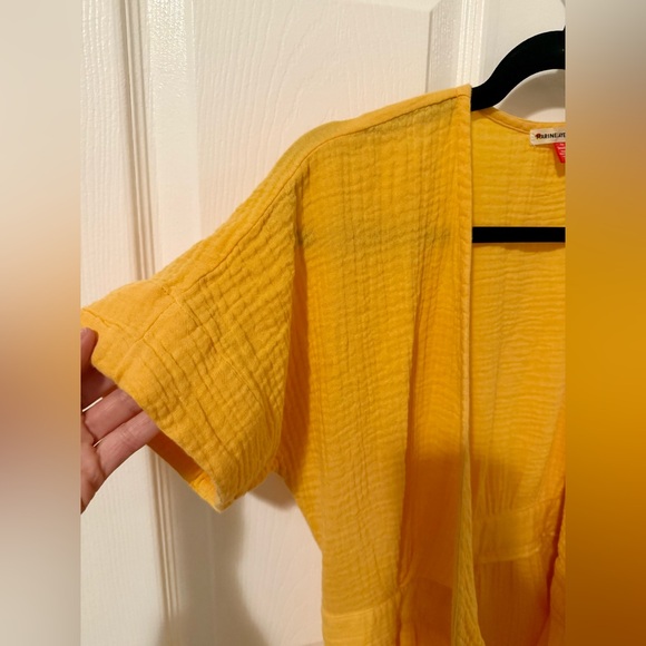 Marine Layer Yellow Cotton Wrap Dress Size XS - Picture 8 of 13